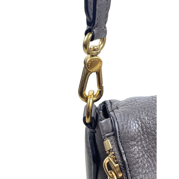 Marc Jacobs Women’s Grey Leather Classic Q Natasha Shoulder Bag Gold Details SzM - Picture 6 of 13